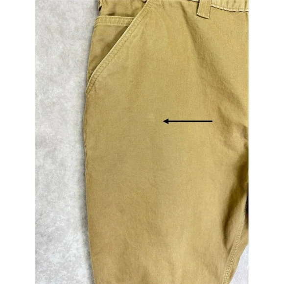 Carhartt Pants Mens 42x30 Fits 40x27 Khaki Brown Relaxed Fit Carpenter B324 DKH - Picture 6 of 9